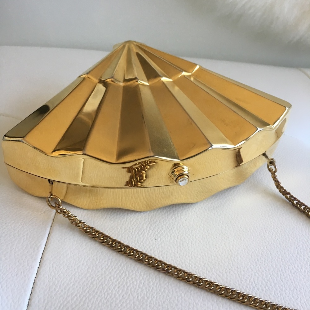 Gold seashell clutch